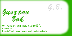 gusztav bok business card